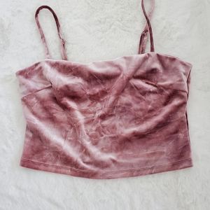 Forever 21 Pink velvet pink crop top  (L)